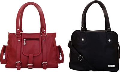 

Lady bar Shoulder Bag(Black, Maroon)