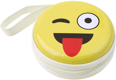 StealODeal Aluminium Zipper Headphone Case(Yellow)