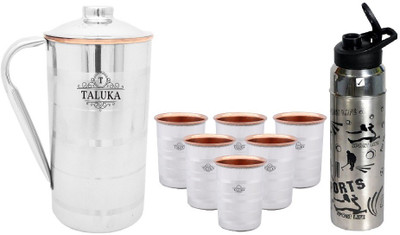 TALUKA T-CSJ-NSSB-CSG6P Jug Glass Set(Stainless Steel)