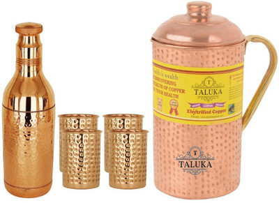 TALUKA T-CHBHJ-CHAB-HG4P Jug Glass Set(Copper)