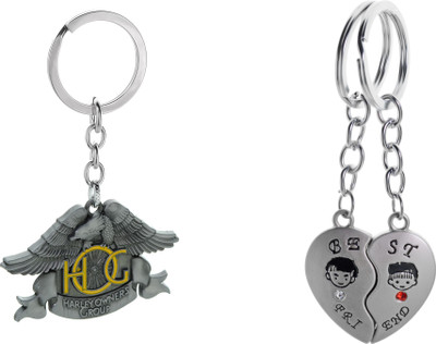 

Three Shades Harley Bike Lovers Key Chain & Magnet Heart Key Chain for the Valentine, Anniversarry, Birthday gifting option Key Chain