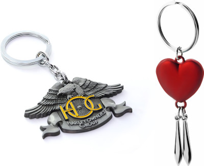 

Three Shades Harley Bike Lovers Key Chain & Red Heart Key Chain for the Valentine, Anniversarry, Birthday gifting option Key Chain
