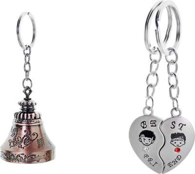 

Three Shades Temple Bell Key Chain & Magnet Heart Key Chain Combo Key Chain