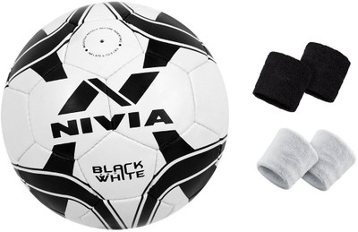 

Nivia BLACK AND WHITE Football Kit