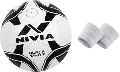 

Nivia BLACK AND WHITE Football Kit
