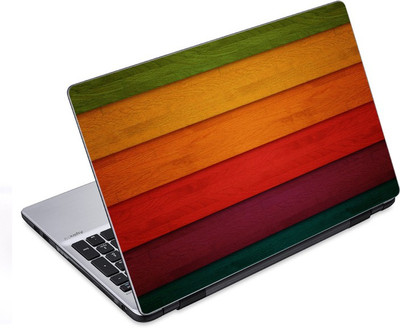 

ezyPRNT Vertical Colorful Wooden Texture Pattern (14 to 14.9 inch) Vinyl Laptop Decal 14