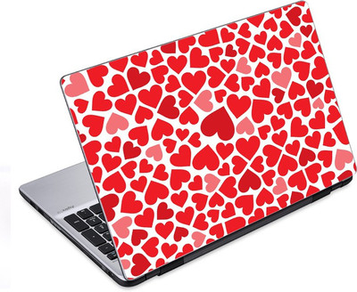 

ezyPRNT The Red Hearts Pattern (14 to 14.9 inch) Vinyl Laptop Decal 14
