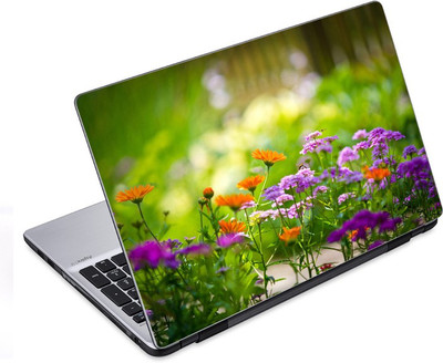 

ezyPRNT Beautiful Nature Orange Purple Flowers (14 to 14.9 inch) Vinyl Laptop Decal 14