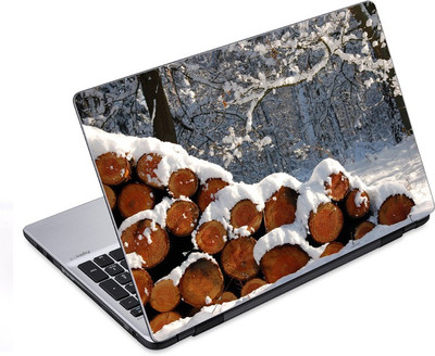

ezyPRNT Winter Wooden Logs Nature (14 to 14.9 inch) Vinyl Laptop Decal 14