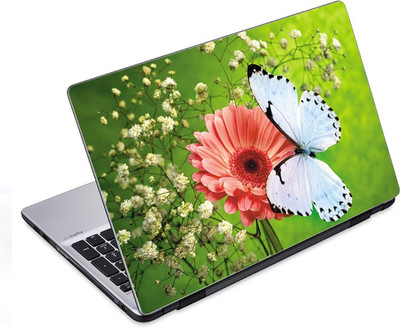 

ezyPRNT White Butterfly on Red Flower (14 to 14.9 inch) Vinyl Laptop Decal 14