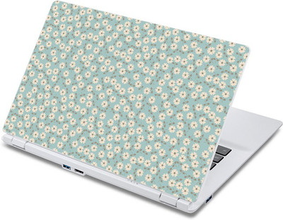 

ezyPRNT White Flower Floral Pattern (13 to 13.9 inch) Vinyl Laptop Decal 13