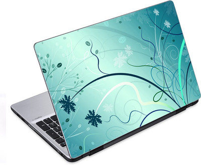 

ezyPRNT Blue Fantasy Floral Pattern (14 to 14.9 inch) Vinyl Laptop Decal 14
