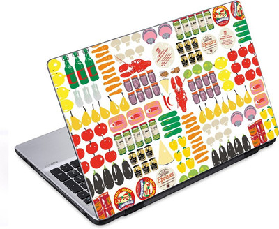 

ezyPRNT Food Doodle Art (14 to 14.9 inch) Vinyl Laptop Decal 14
