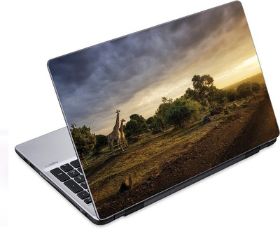 

ezyPRNT Giraffes Family in Jungle Nature (14 to 14.9 inch) Vinyl Laptop Decal 14