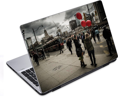 ezyPRNT The Clouds in City (14 to 14.9 inch) Vinyl Laptop Decal 14