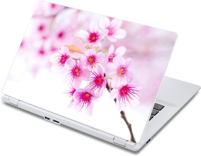 

ezyPRNT Beautiful White Pink Flower (13 to 13.9 inch) Vinyl Laptop Decal 13