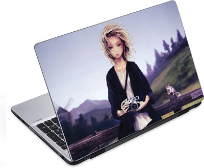 

ezyPRNT Cartoon Girl with Camera (14 to 14.9 inch) Vinyl Laptop Decal 14