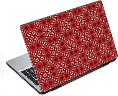 

ezyPRNT Maroon Squares and Lines Pattern (14 to 14.9 inch) Vinyl Laptop Decal 14