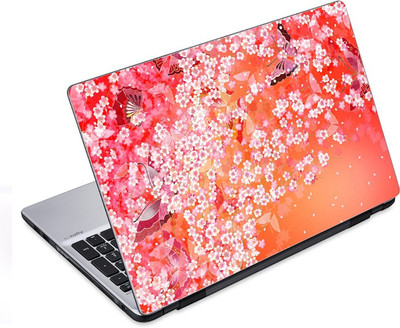 

ezyPRNT Orange Butterflies Floral Pattern (14 to 14.9 inch) Vinyl Laptop Decal 14