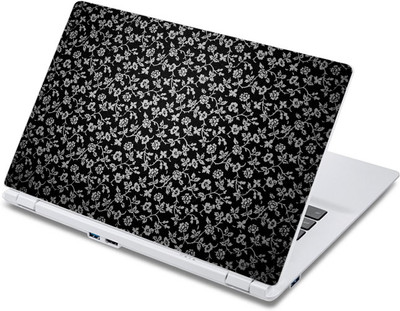 

ezyPRNT Black Floral Pattern (13 to 13.9 inch) Vinyl Laptop Decal 13
