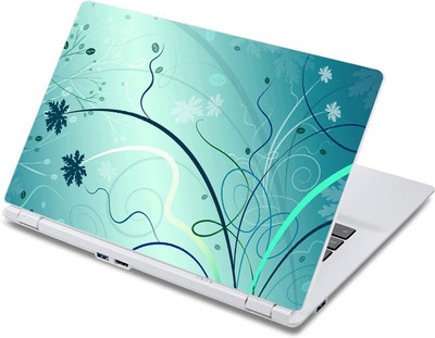 

ezyPRNT Blue Fantasy Floral Pattern (13 to 13.9 inch) Vinyl Laptop Decal 13