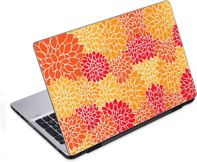 

ezyPRNT Only Orange Red Floral Pattern (14 to 14.9 inch) Vinyl Laptop Decal 14