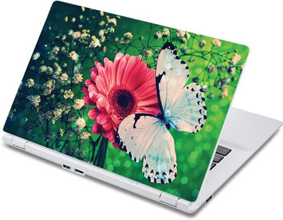 

ezyPRNT Butterfly on Flower (13 to 13.9 inch) Vinyl Laptop Decal 13