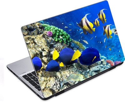 

ezyPRNT Fishes near Corals Aquarium Style (14 to 14.9 inch) Vinyl Laptop Decal 14