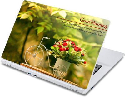 

ezyPRNT Good Morning Quotation & Typography (13 to 13.9 inch) Vinyl Laptop Decal 13
