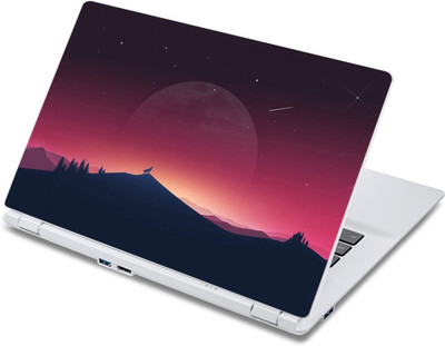

ezyPRNT Wolf Howling to Moon Fantasy Fiction (13 to 13.9 inch) Vinyl Laptop Decal 13