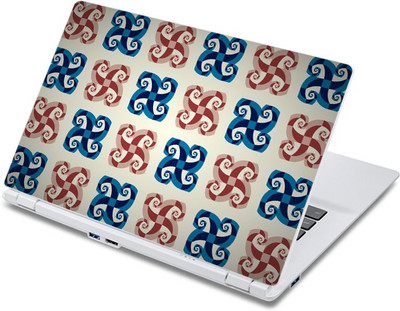 

ezyPRNT Abstract Blue Brown Curvy Branches Pattern (13 to 13.9 inch) Vinyl Laptop Decal 13
