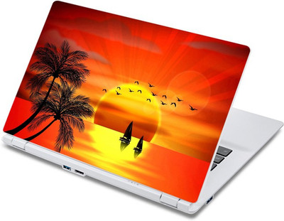 

ezyPRNT The Sunny Red Landscape Art & Painting (13 to 13.9 inch) Vinyl Laptop Decal 13