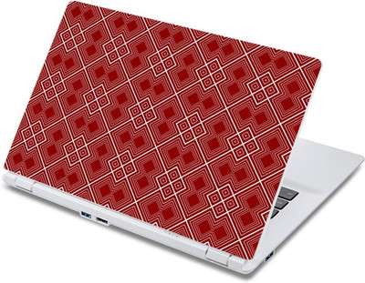

ezyPRNT Maroon Squares and Lines Pattern (13 to 13.9 inch) Vinyl Laptop Decal 13