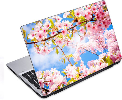 

ezyPRNT White Pink Flower Nature (14 to 14.9 inch) Vinyl Laptop Decal 14