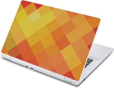 

ezyPRNT Yellow Orange Squares Pattern (13 to 13.9 inch) Vinyl Laptop Decal 13