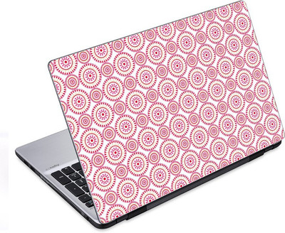 

ezyPRNT Red Rangoli Wheels Pattern (14 to 14.9 inch) Vinyl Laptop Decal 14