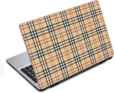 

ezyPRNT The Brown Fabric Checks Pattern (14 to 14.9 inch) Vinyl Laptop Decal 14