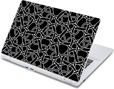 

ezyPRNT Black and White Knots Pattern (13 to 13.9 inch) Vinyl Laptop Decal 13