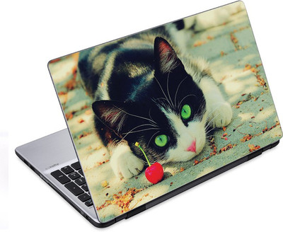 

ezyPRNT Shhh! Cat is Stairing Pet Animal (14 to 14.9 inch) Vinyl Laptop Decal 14