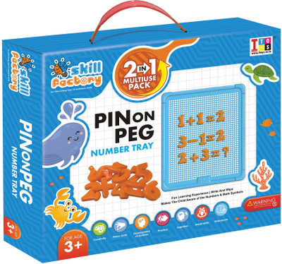 

Skill factory 2 in 1 number & writing board(Multicolor)