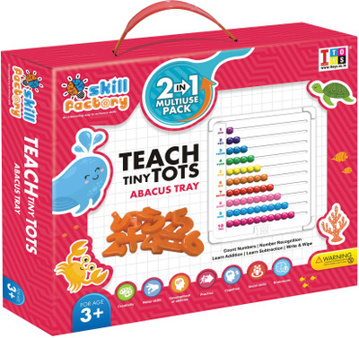 

Itoys 2 IN 1 Teach Tiny Tots-Abacus Tray & Writing Board(Multicolor)