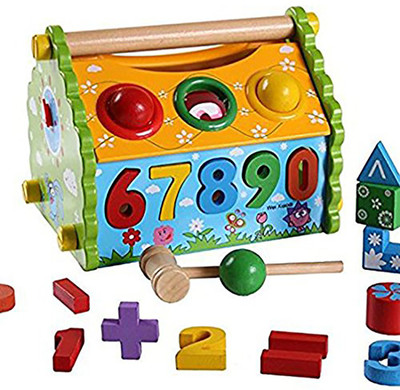 

Pepperonz Multifunctional Dismounting Wisdom House Wooden Toy For Kids(Multicolor)