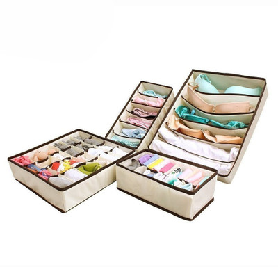 

HOUZIE Lingerie Storage Case(Bra and Panty, Pack of 4)