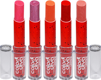 

Color Diva Love Collection Multicolor 109A Lipstick Pack of 5(Multicolor, 4.5 g)