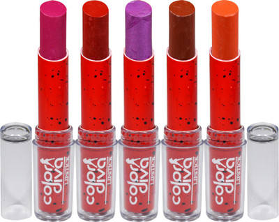 

Color Diva Love Collection Multicolor 109C Lipstick Pack of 5(Multicolor, 4.5 g)