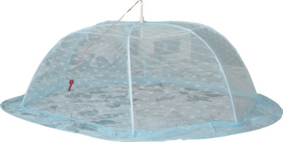 

Kolar Polyester Infants 6StickGold-Cyan Mosquito Net(Cyan)
