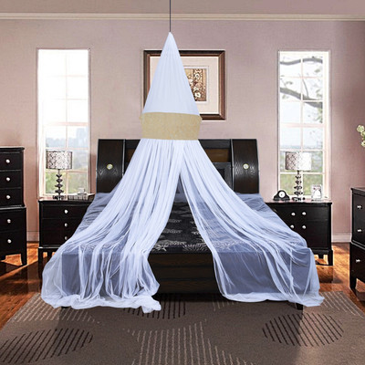 Creative Textiles Polyester Adults Washable super quality Mosquito Net(white:peach, Ceiling Hung)