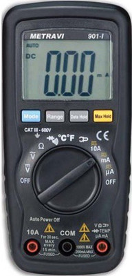 

METRAVI 901-I AC Voltage Range 0.200mA to 1000V with Calibration Certificate Digital Multimeter(Black 2000 Counts)