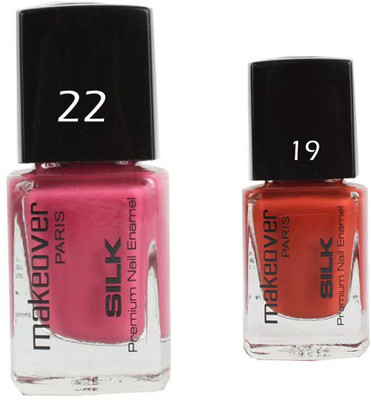 

Makeover Professional Nail Paint Combo Glaze-Pink-22 , Spicy-Magneta-19 (9 ml, Pack of 2) Multi(Pack of 2)