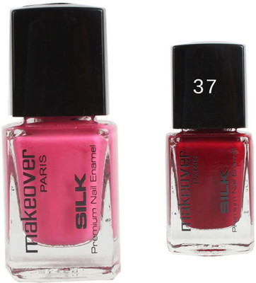 

Makeover Professional Nail Paint Combo Natural-Pink-24 , Magneta-Marvel-37 (9 ml, Pack of 2) Multi(Pack of 2)
